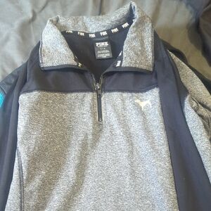 PINK Victoria's Secret Heather Gray and Black Pullover